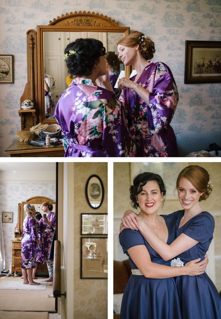 Bridal preparatons at Baldon House in Marsh Baldon
