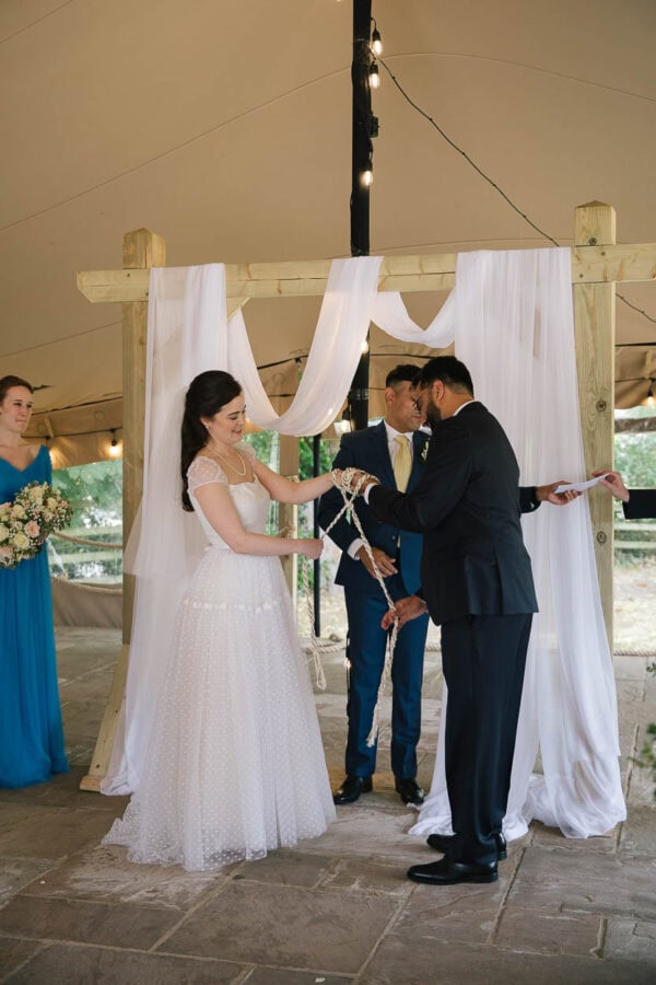 Hand fasting ceremony wedding Oxford